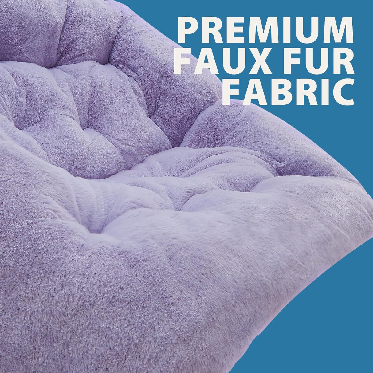 Faux Fur Foldable Comfy Saucer Chair