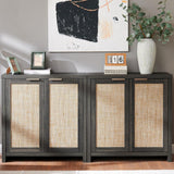 Hampstead Rattan Storage Cabinet with Adjustable Shelves