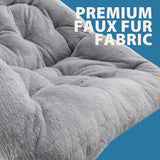 Faux Fur Foldable Comfy Saucer Chair