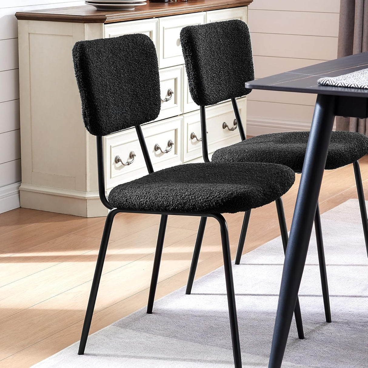 Modern Kitchen Round Dining Chairs Set of 2