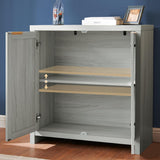 Rattan 3-Drawer 3-Door Storage Cabinet