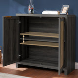 Rattan 3-Drawer 3-Door Storage Cabinet