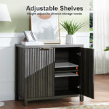 Oxford Fluted Sideboard Buffet Cabinet with Adjustable Shelves