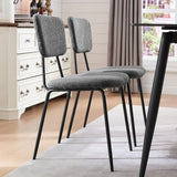 Boucle Fabric Dining Chairs Set of 4