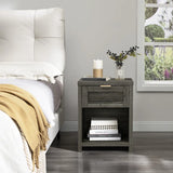 Wooden Single-Drawer Nightstand