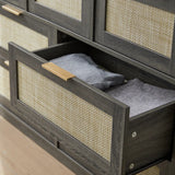 Rattan 7-Drawer Dresser Storage Chest