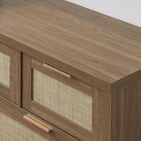 Rattan 7-Drawer Dresser Storage Chest