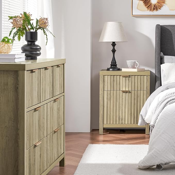 Oxford Fluted 47'' Wide 7 Drawer Bedroom Dresser