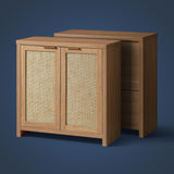 Rattan 2-Door Storage Sideboard