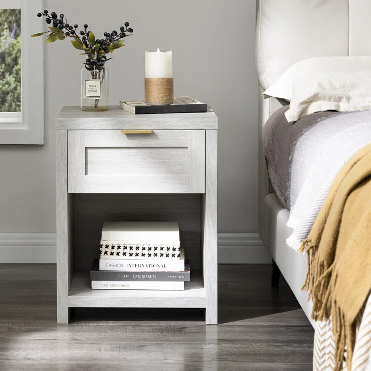 Wooden Single-Drawer Nightstand