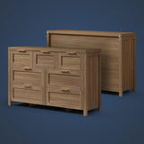 Wooden 7-Drawer Dresser Storage Chest