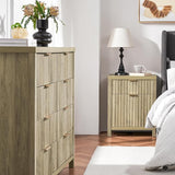 Oxford Fluted Wide Modern Wooden Chest of 6 Drawers