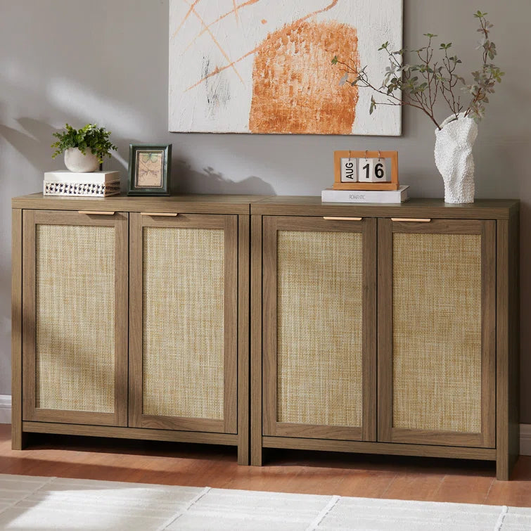 Rattan 2-Door Storage Sideboard