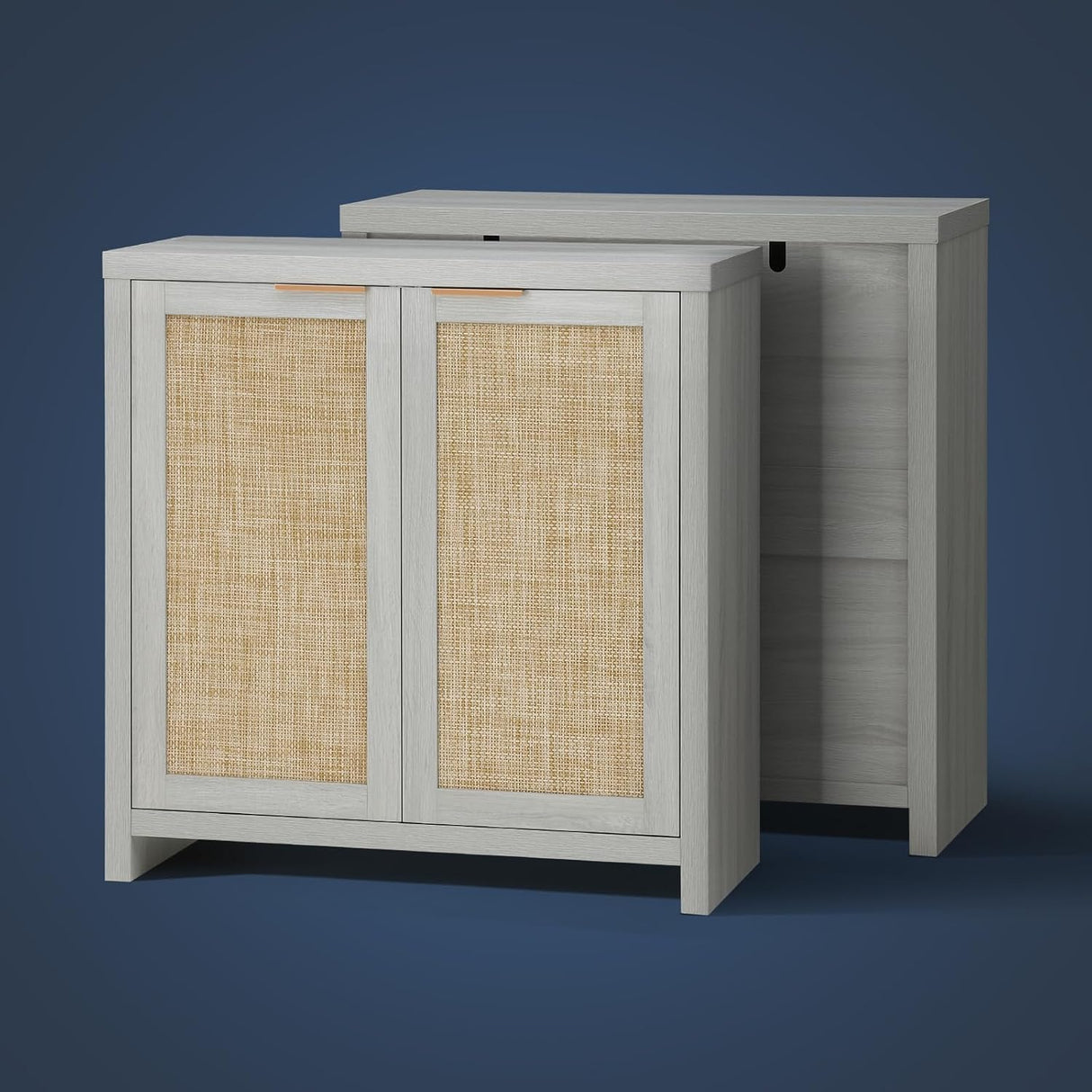 Rattan 2-Door Storage Sideboard