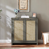 Rattan 2-Door Storage Sideboard