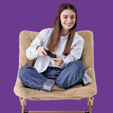 Faux Fur Foldable Comfy Saucer Chair