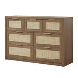 Rattan 7-Drawer Dresser Storage Chest