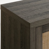 Rattan 4-Door Storage Sideboard Cabinet