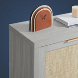 Rattan 4-Door Storage Sideboard Cabinet