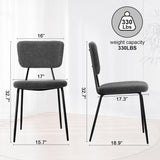 Boucle Dining Chairs Set of 4, 18.7 in Seat Height