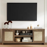 Hampstead 65 inch Rattan TV Stand with Storage