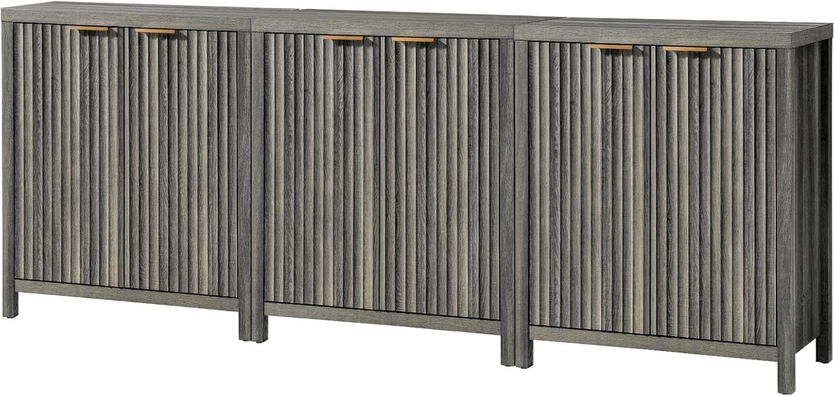 Oxford Fluted Sideboard Buffet Cabinet with Adjustable Shelves