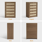 5 Drawer Rattan Dresser Storage Cane Cabinet