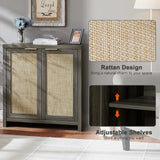 Rattan 2-Door Storage Sideboard