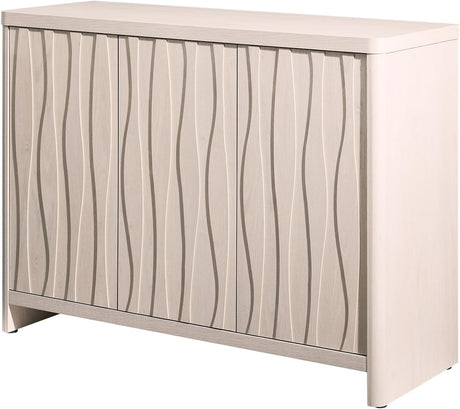 Cornwall Wave Pattern 3 Doors Sideboard Accent Cabinet