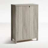 Wooden Fluted 5-Drawer Chest with Curved Silhouette Design