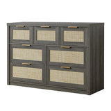 Rattan 7-Drawer Dresser Storage Chest