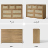 Rattan 7-Drawer Dresser Storage Chest