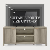 Wooden Fluted Mid Century Modern Television Stands for 50/55/60/65 TV