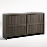 Rattan 4-Door Storage Sideboard Cabinet