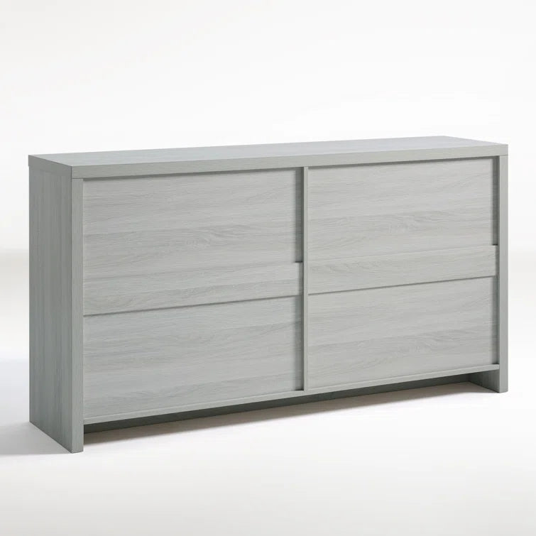 Rattan 4-Door Storage Sideboard Cabinet