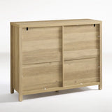 Wooden Fluted Wide Modern Chest of 6 Drawers